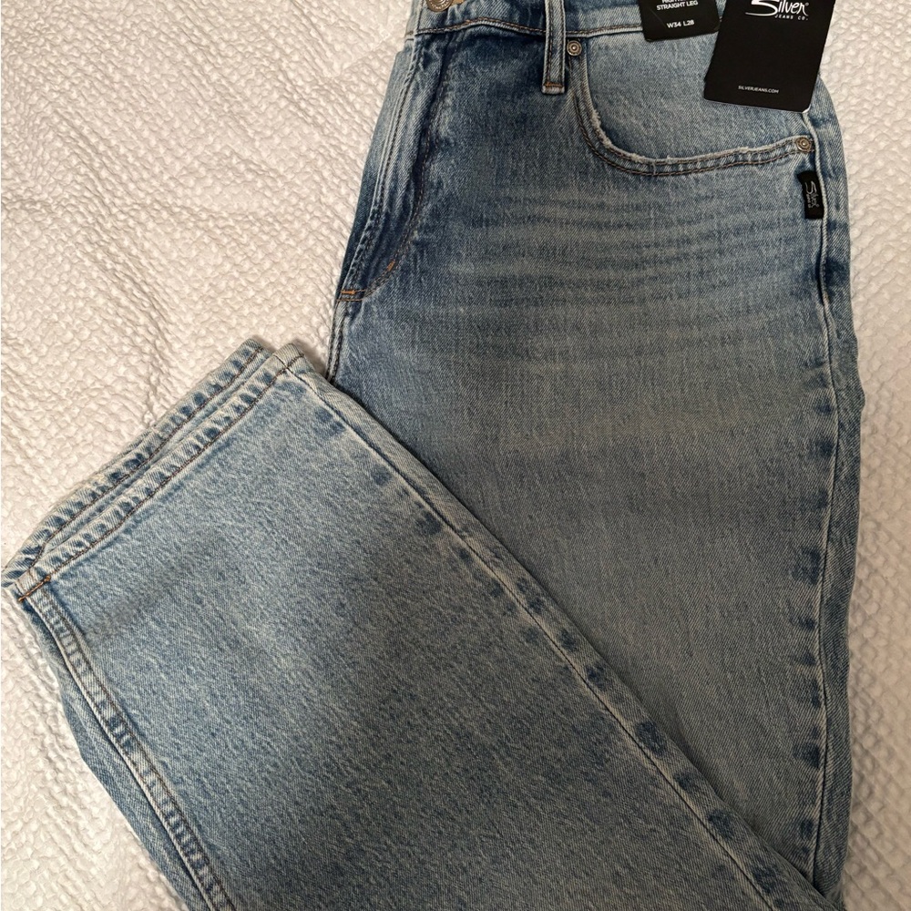 Silver Jeans Blue Ankle Cropped Denim